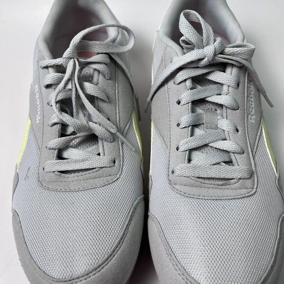 Reebok Royal Classic Jogger Shoes Gray Yellow Low Top Sneakers Women's Size 10 - Picture 9 of 13